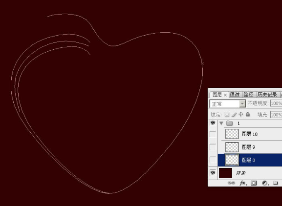 ps如何鼠绘一个发光爱心