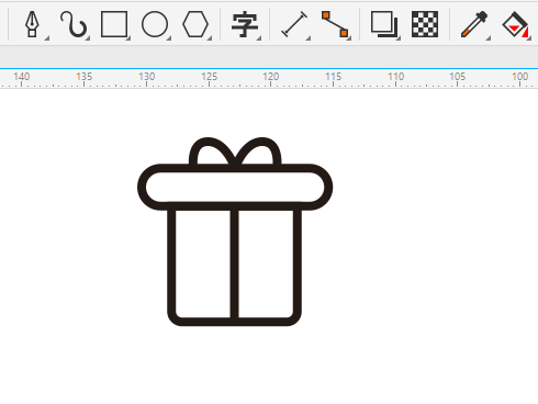 CDR2020软件怎么画礼品盒图案