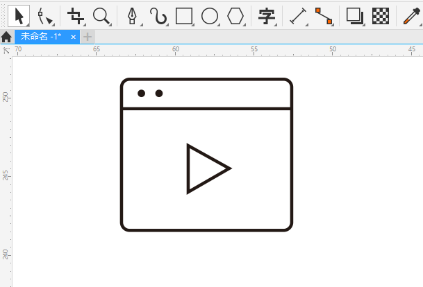 CDR怎么绘制一个影片图标