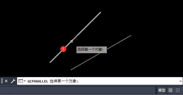 cad2020怎么让一条线与另一条线平行