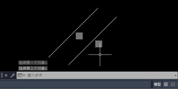 cad2020怎么让一条线与另一条线平行