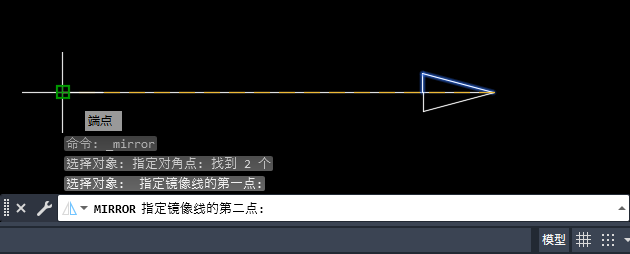 cad如何给一条直线上加箭头