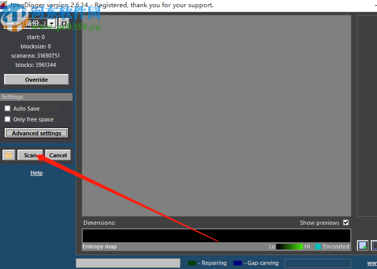 JpegDigger恢复图片文件的方法步骤