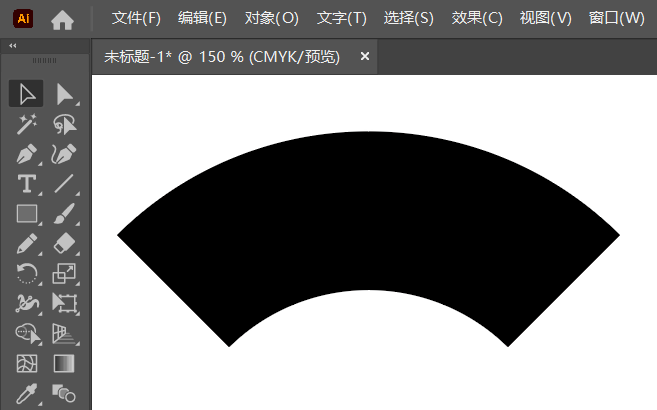 ai如何把矩形改成扇形