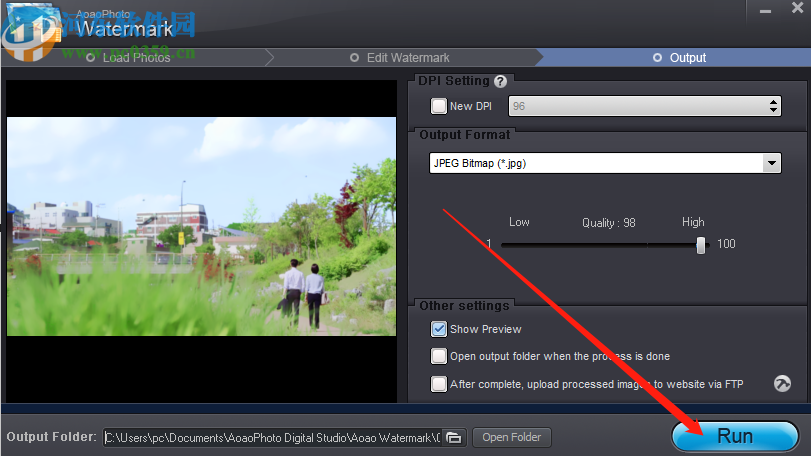 AoaoPhoto Watermark给图片添加水印的方法步骤