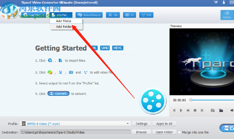 Tipard Video Converter Ultimate将AVI转换成MP4的方法