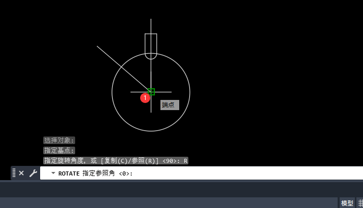 CAD2023旋转里面的参照模式怎么使用