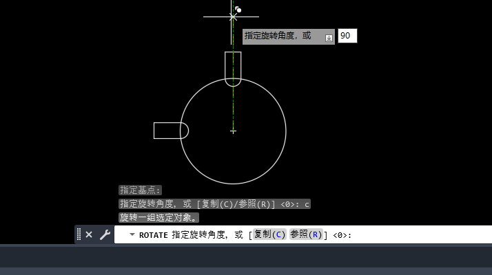 CAD2023如何进行旋转复制对象