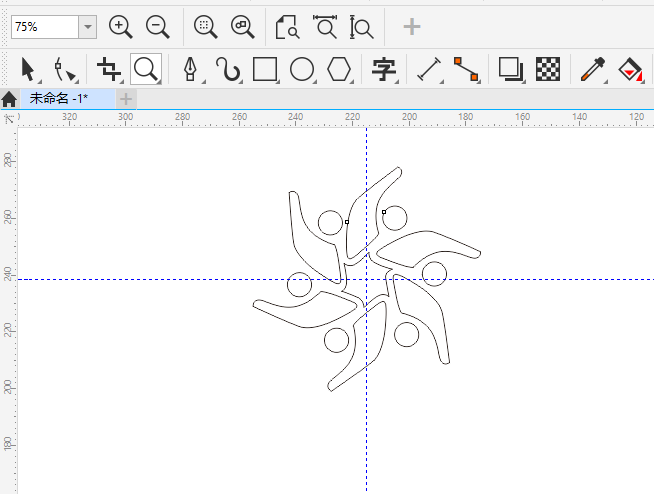 CDR怎么画旋转式LOGO