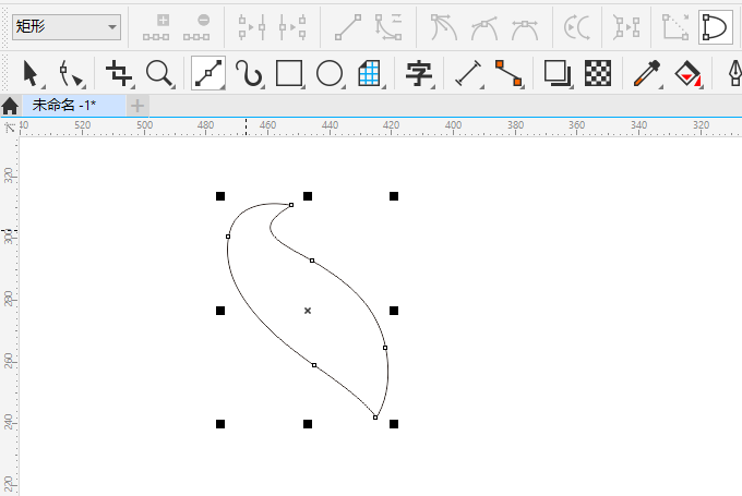 CDR2020怎么使用贝塞尔工具