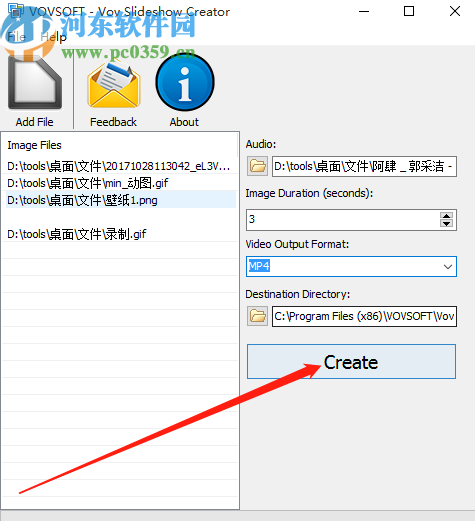 VovSoft Vov Slideshow Creator制作图片幻灯片的方法
