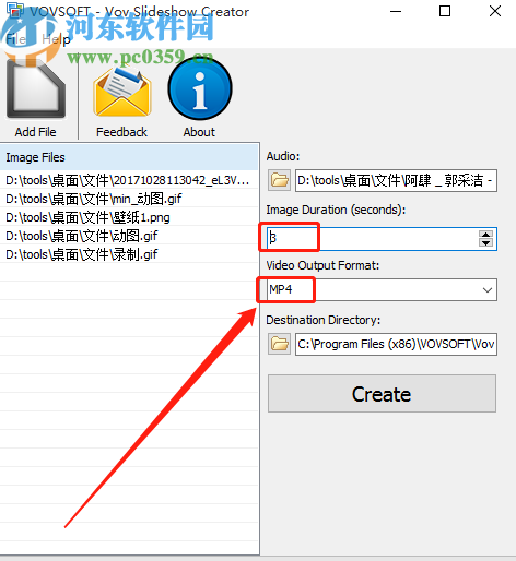 VovSoft Vov Slideshow Creator制作图片幻灯片的方法