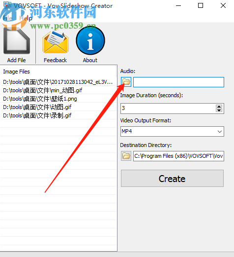 VovSoft Vov Slideshow Creator制作图片幻灯片的方法
