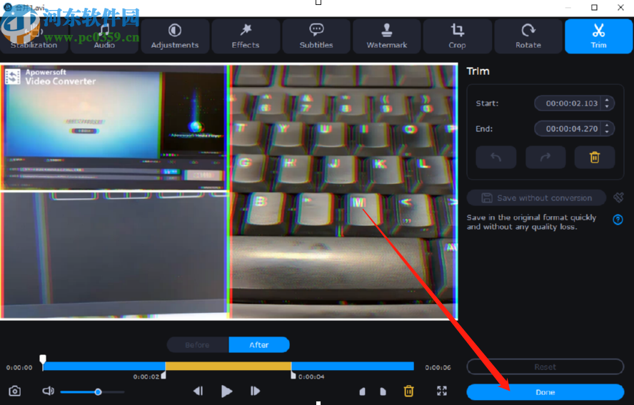 Movavi Video Converter剪切视频文件的方法