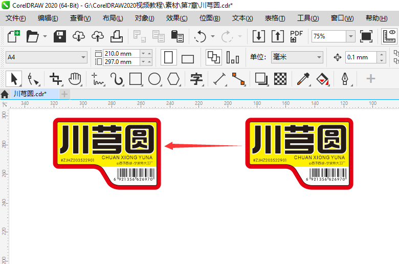 CDR2020怎么平移做好的文档