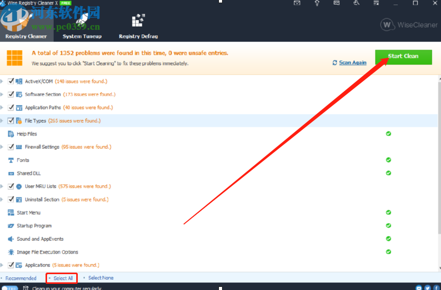 Wise Registry Cleaner Pro清理电脑注册表的方法