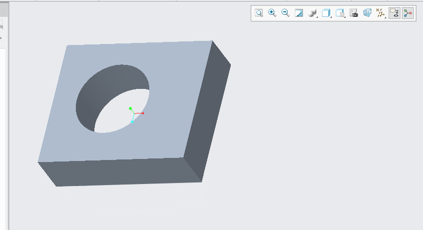 【原创】CREO怎么给正方形中间开一个小孔