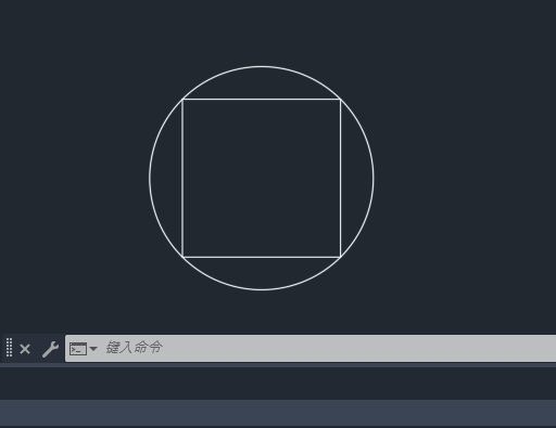 CAD2023怎么画圆内切正方形