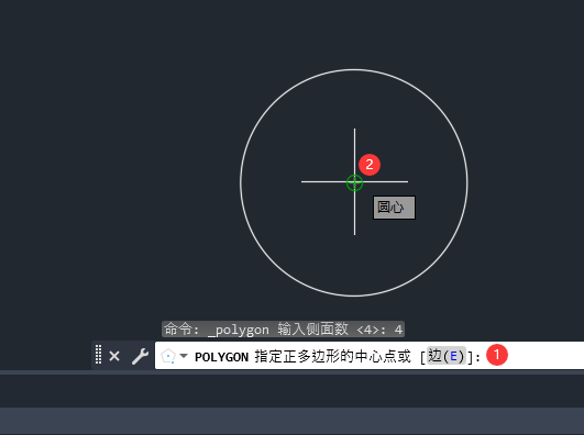 CAD2023怎么画圆内切正方形