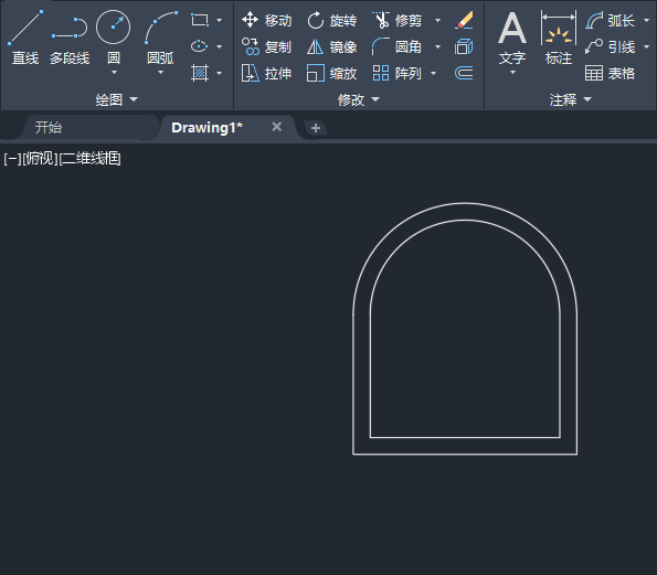 CAD2022如何创建等距曲线