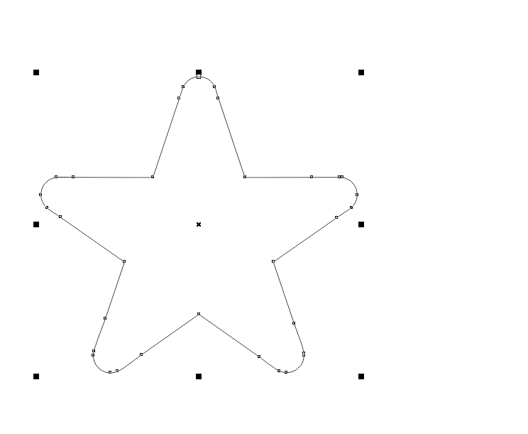 cdr怎么画圆角五角星