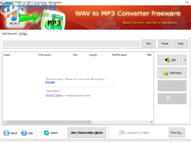Boxoft WMA to MP3 Converter将WMA转换成MP3的方法