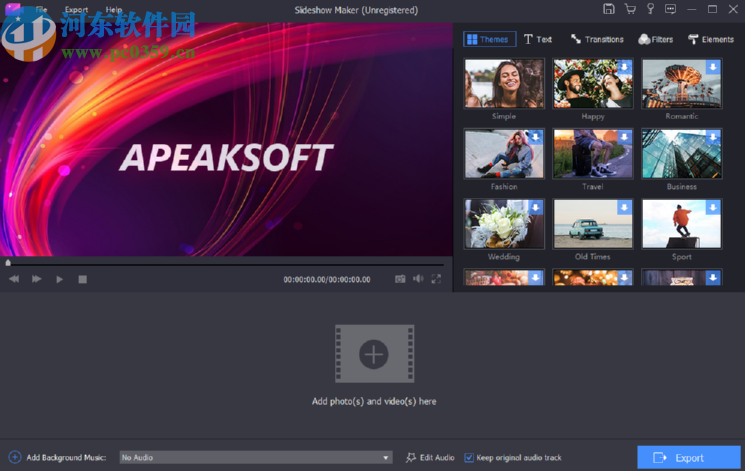 Apeaksoft Slideshow Maker制作电子相册的方法