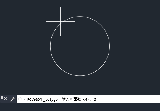 cad2022怎么在圆里面画三角形
