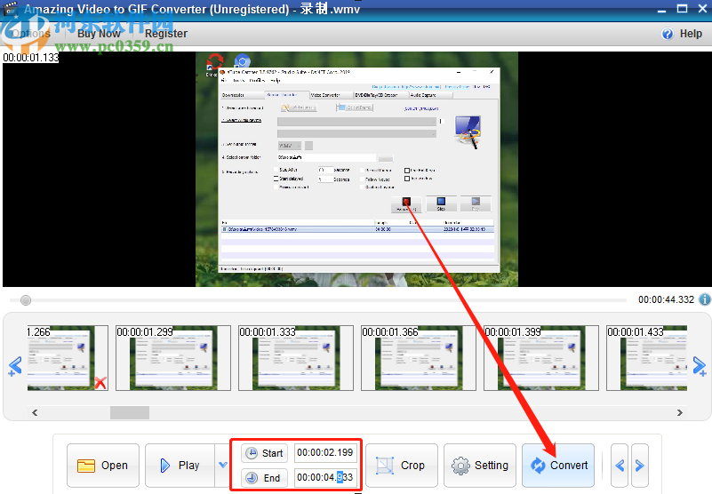 Amazing Video to GIF Converter将视频转换成gif的方法