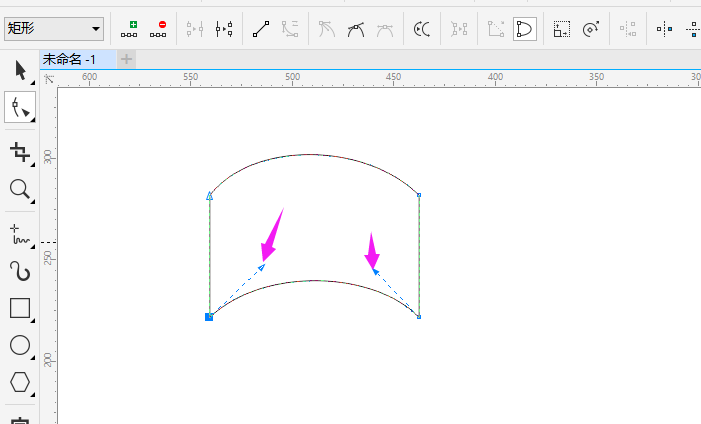 cdr怎么把矩形变弧形