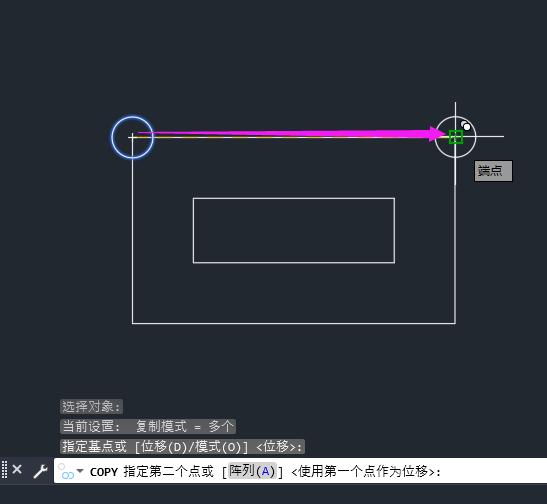cad如何复制图形到指定位置？