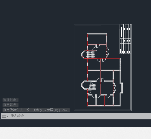 cad整个图纸旋转