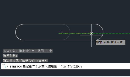 cad两侧拉伸的方法