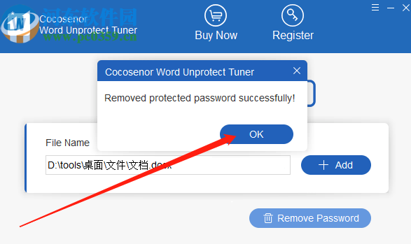 Cocosenor Word Unprotect Tuner移除Word文件密码的方法