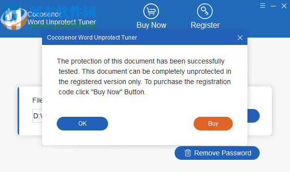 Cocosenor Word Unprotect Tuner移除Word文件密码的方法