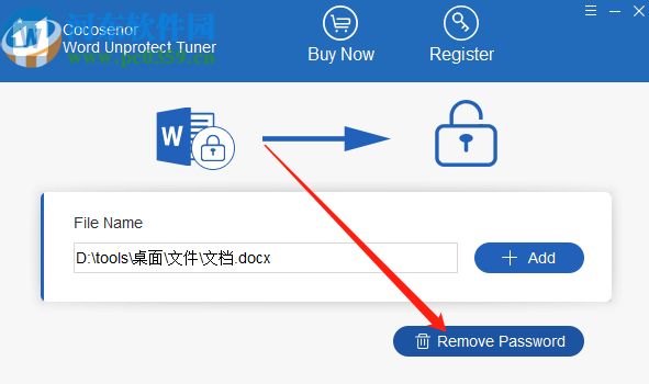 Cocosenor Word Unprotect Tuner移除Word文件密码的方法