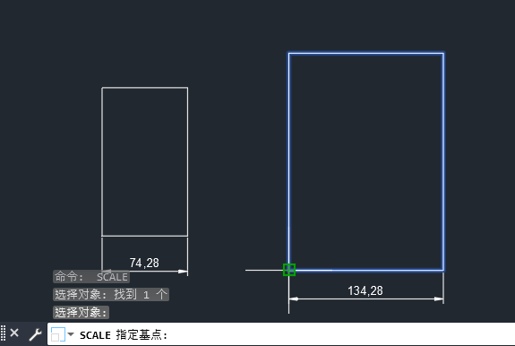 cad怎么按照参照物比例缩放