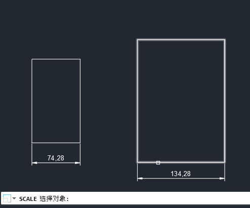 cad怎么按照参照物比例缩放