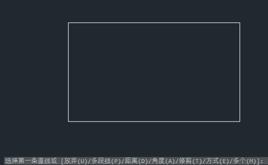 cad2019怎么把直角变成倒角