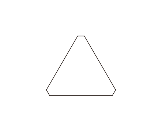 cdr三角形怎么倒角