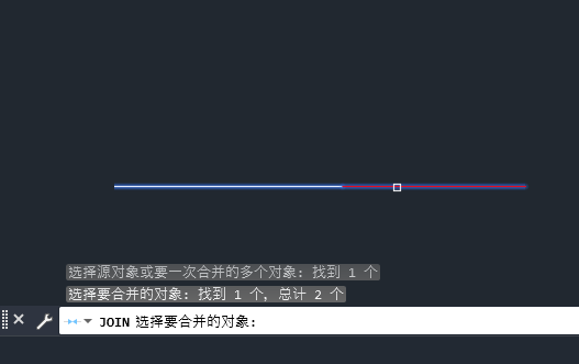 cad两条线台并成一条直线
