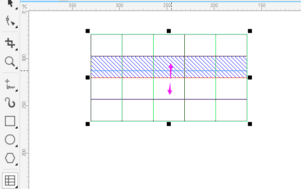 cdr表格怎么调整某行的列宽