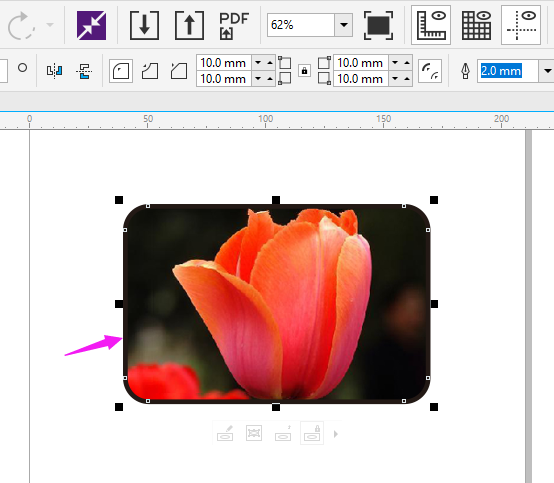 cdr怎么把图片变成圆角矩形