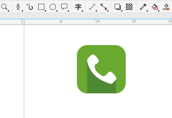 CDR怎么画微信电话小图标