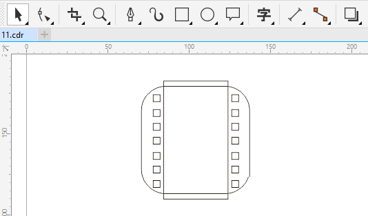 CDR如何画影音图标
