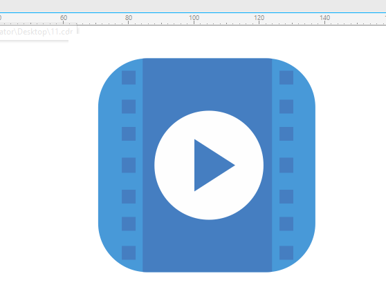 CDR如何画影音图标