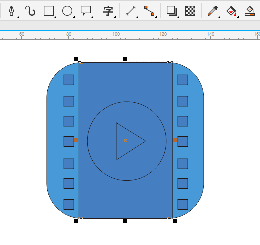 CDR如何画影音图标