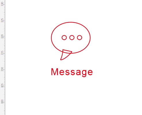 CDR怎么画Message图标的方法