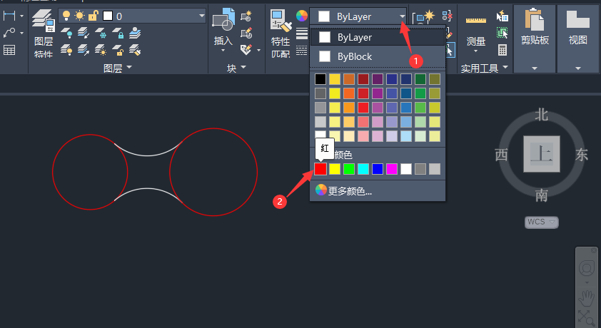CAD怎么把白色线型改成红色线型
