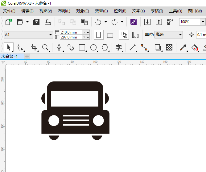 cdr怎么画car车型图案
